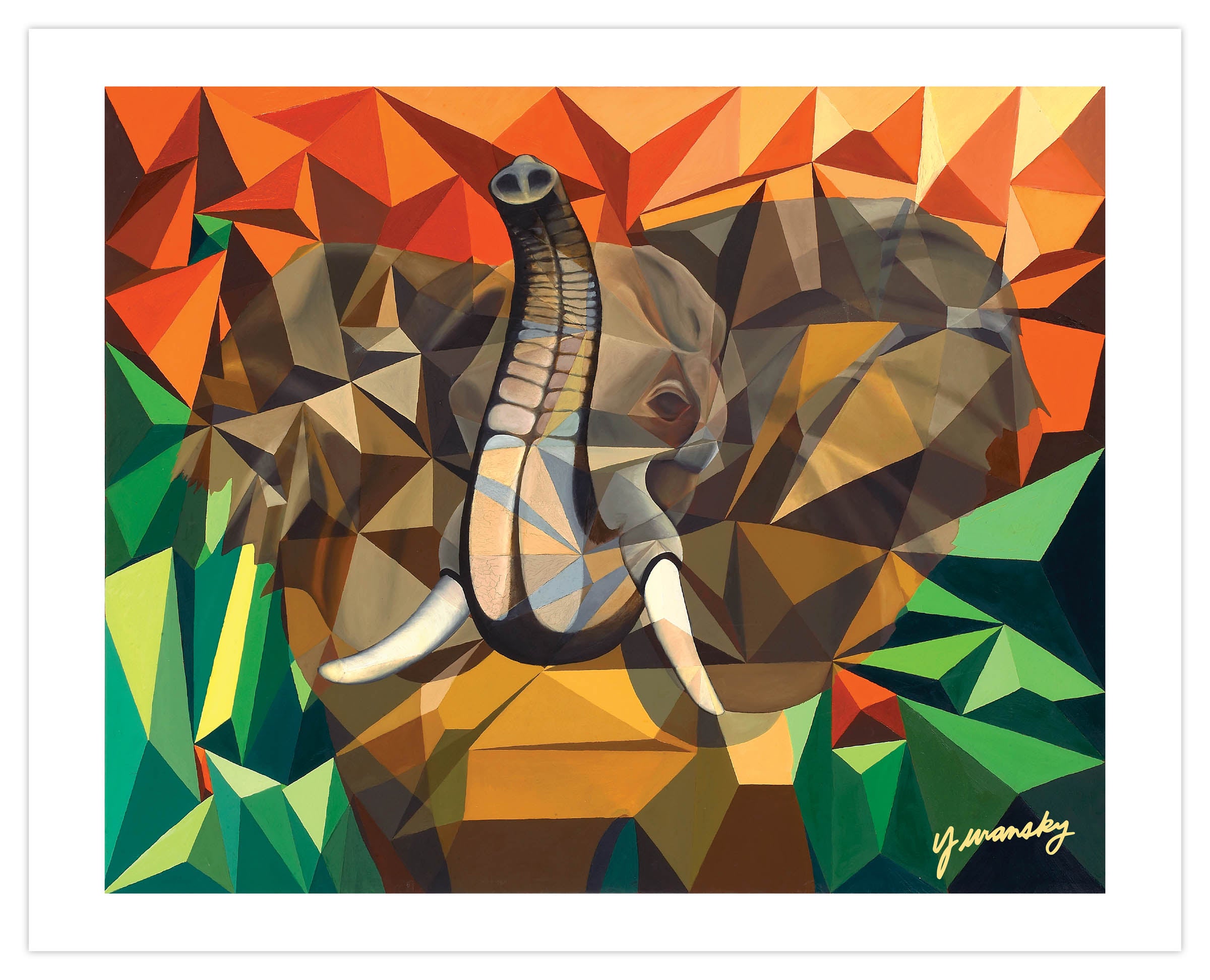 Zedist Elephant | Limited Edition Print Limited Edition Print Zedism by Yuransky Limited Edition Smooth Fine Art Paper 46"x37" 