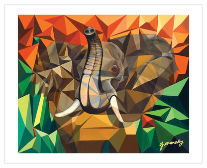 Zedist Elephant | Open Edition Print Fine Art Print Zedism by Yuransky Smooth Fine Art Paper 8x10 None