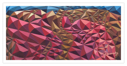 Zedist Dancing Desert Montains | Limited Edition Print Limited Edition Print Zedism by Yuransky Limited Edition Smooth Fine Art Paper 48"x24" 