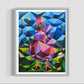Zedist Chicken | Open Edition Print Fine Art Print Zedism by Yuransky Smooth Fine Art Paper 8x10 Grey Frame