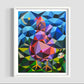 Zedist Chicken | Open Edition Print Fine Art Print Zedism by Yuransky Smooth Fine Art Paper 8x10 White Frame