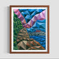 Zedist Crater Lake | Open Edition Print Fine Art Print Zedism by Yuransky Smooth Fine Art Paper 8x10 Wood Frame