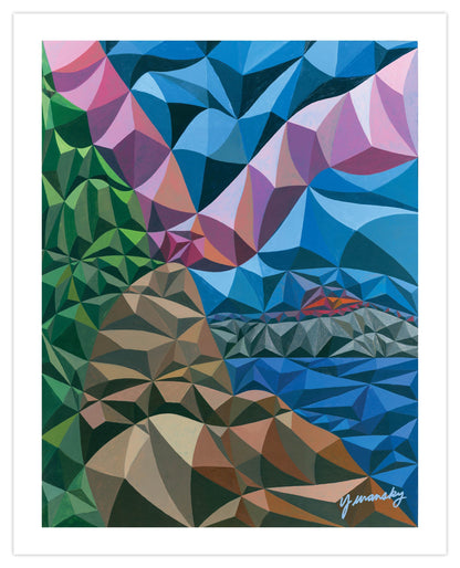 Zedist Crater Lake | Open Edition Print Fine Art Print Zedism by Yuransky Smooth Fine Art Paper 8x10 None