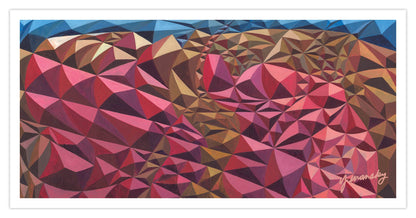 Zedist Dancing Desert Mountains | Open Edition Print Fine Art Print Zedism by Yuransky Smooth Fine Art Paper 10x20 None