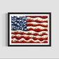 Zedist American Flag  | Open Edition Print Fine Art Print Zedism by Yuransky Smooth Fine Art Paper 8x10 Black Frame