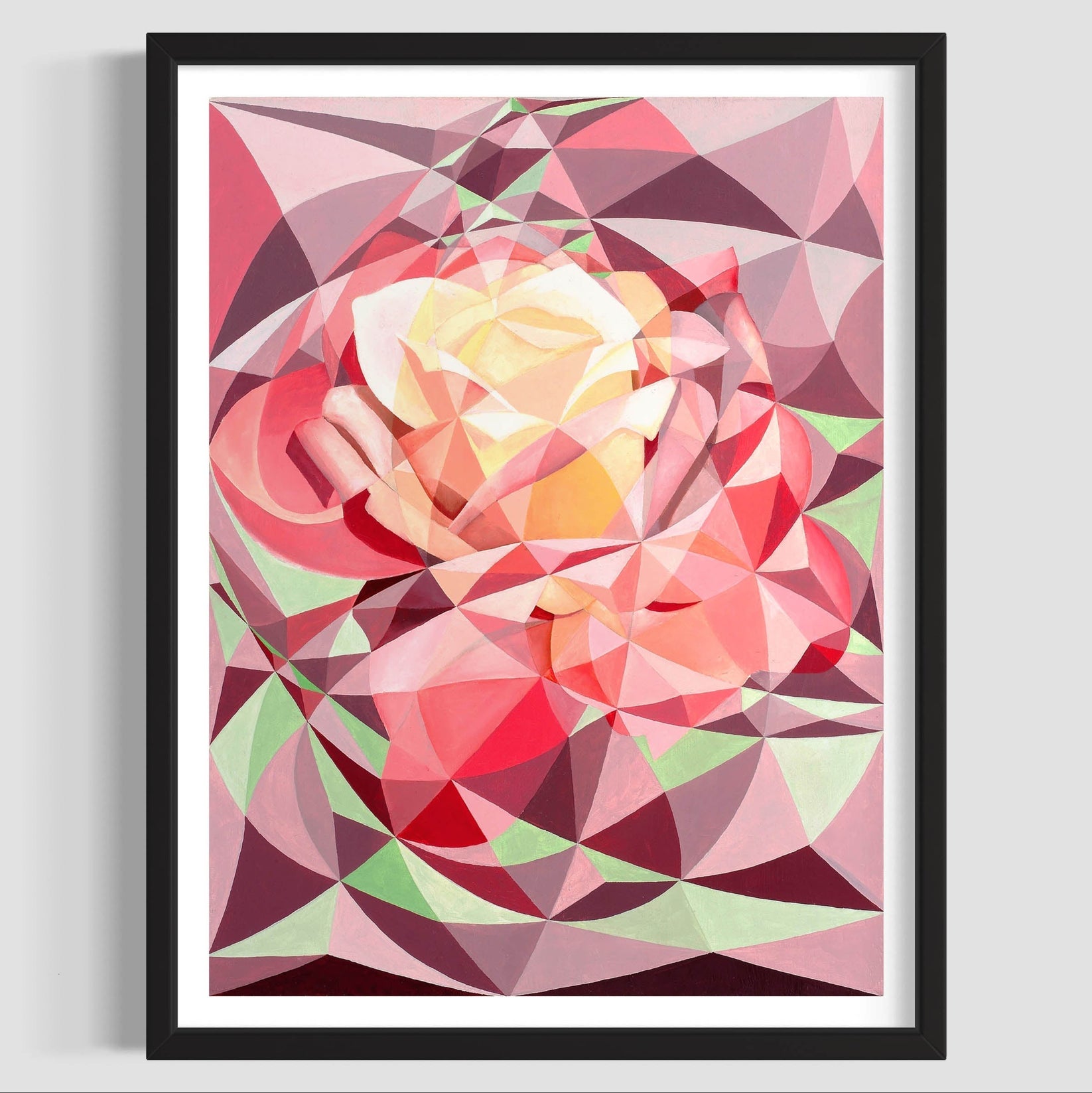 「Pink Rose」テンペラ画 Plate 24: Pink Rose by Joris Hoefnagel